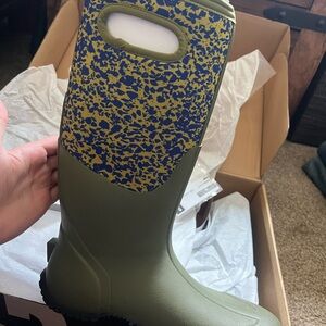 Bogs Green and Blue Winter Rain Boots